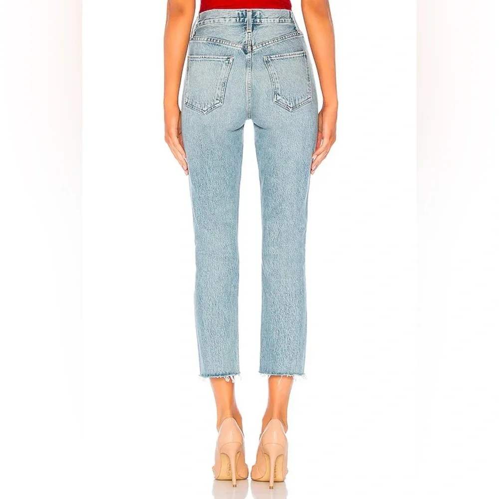 AGOLDE Riley High Rise Straight Crop Jeans Zephyr 25 - Picture 4 of 12